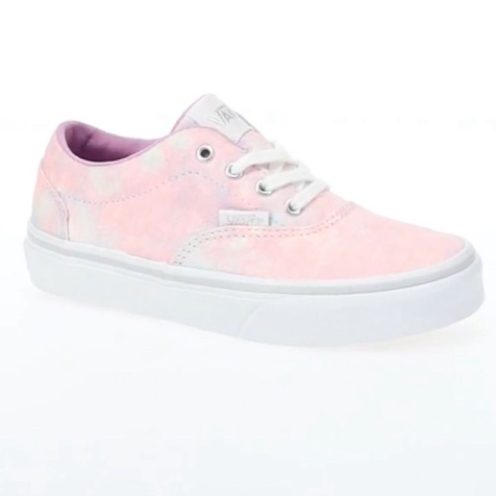 New Vans Doheny Pink Glitter Tie Dye White Shoes Big Kids Girls Youth Size 6